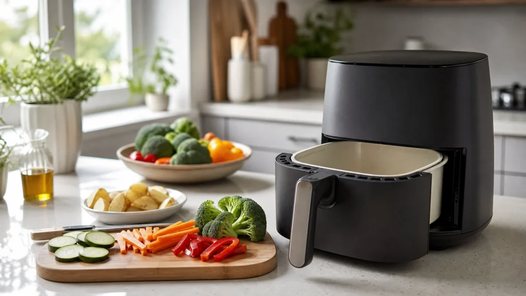 Ceramic basket air fryers for healthier home cooking