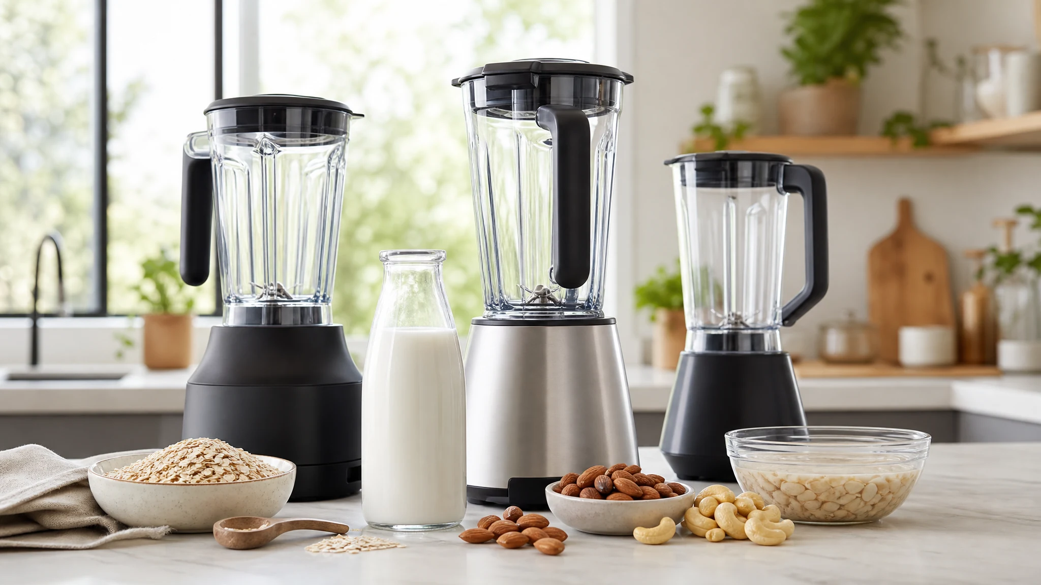 Blenders for homemade oat milk, almond milk, cashew milk, and other dairy-free drinks.