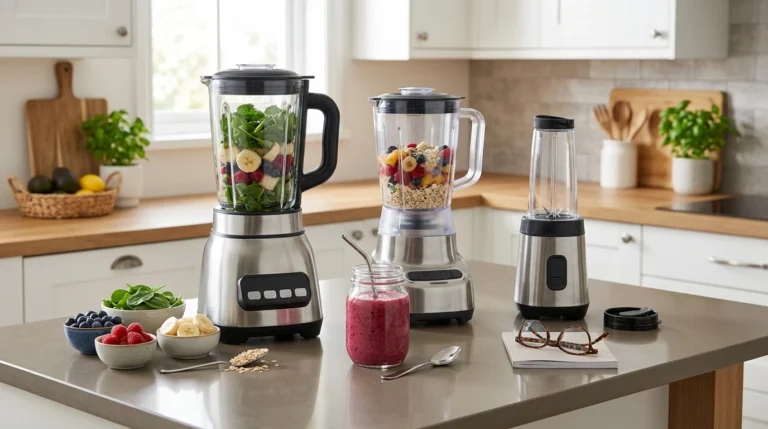 Senior-friendly blender setup for smoothies and soft foods