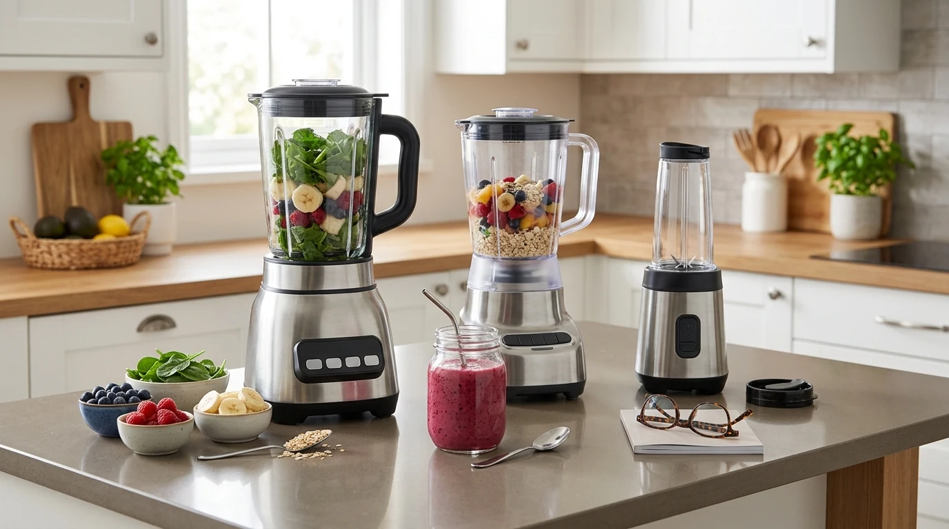 Senior-friendly blender setup for smoothies and soft foods