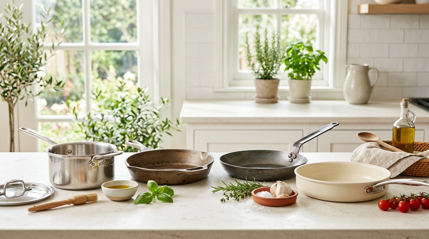 PFAS-conscious cookware materials for healthier home cooking.