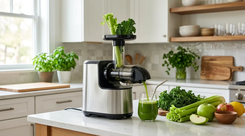 Masticating juicers for fresh juice at home.