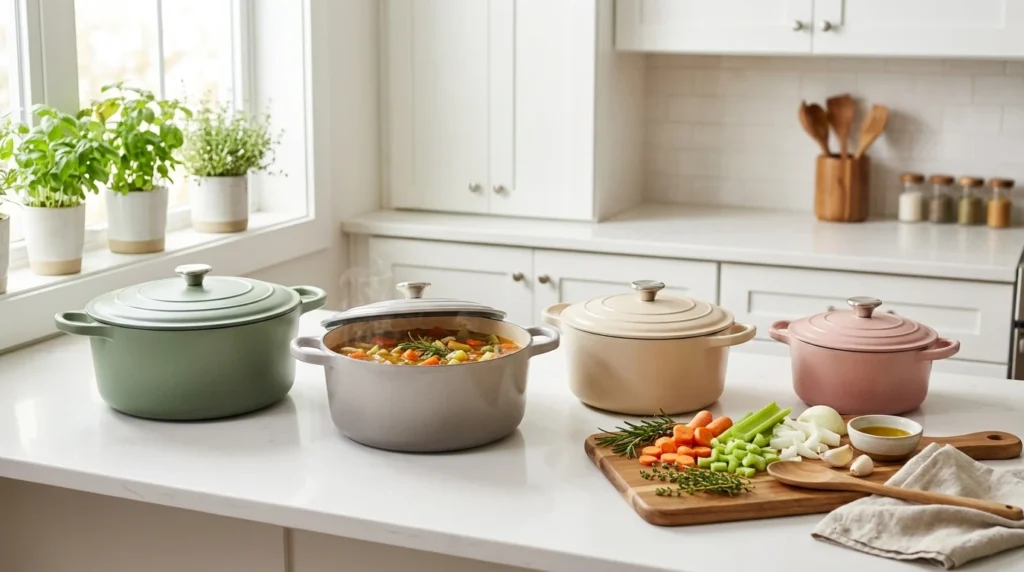 Non-toxic Dutch ovens for soups, bread, braises, and everyday healthy cooking.