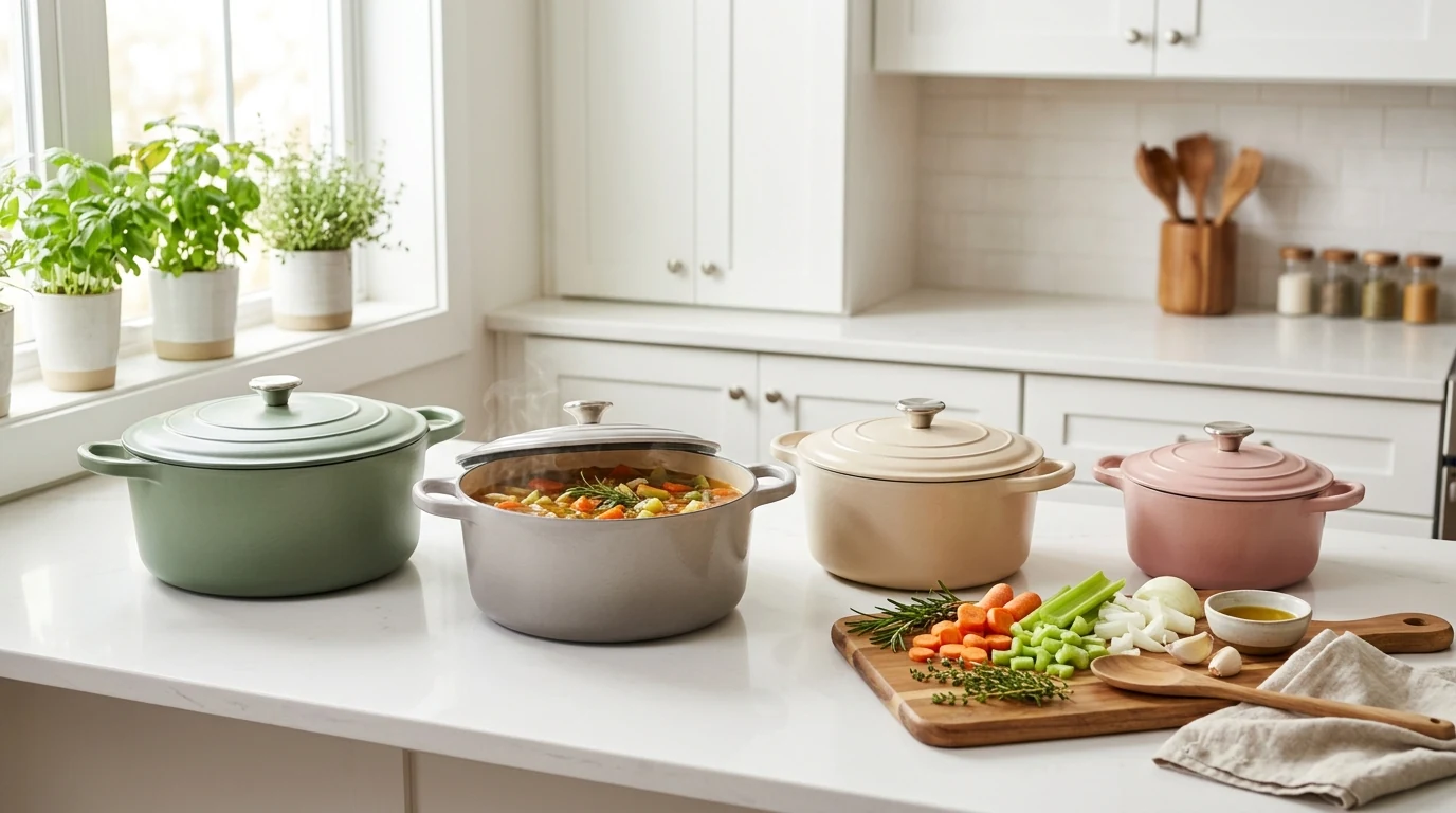 Non-toxic Dutch ovens for soups, bread, braises, and everyday healthy cooking.