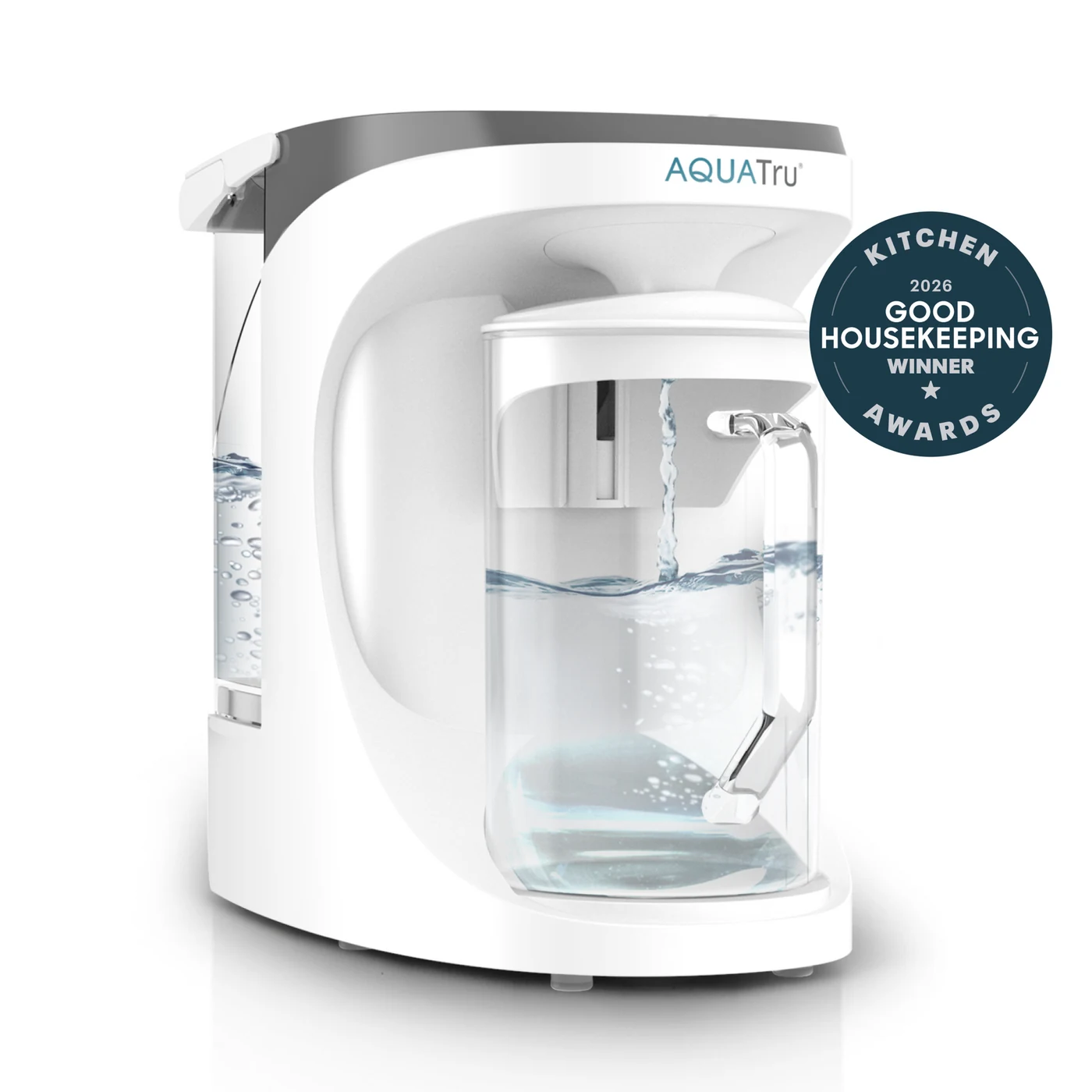 AquaTru Carafe Countertop Reverse Osmosis Water Purifier – smaller households that prefer a removable glass carafe