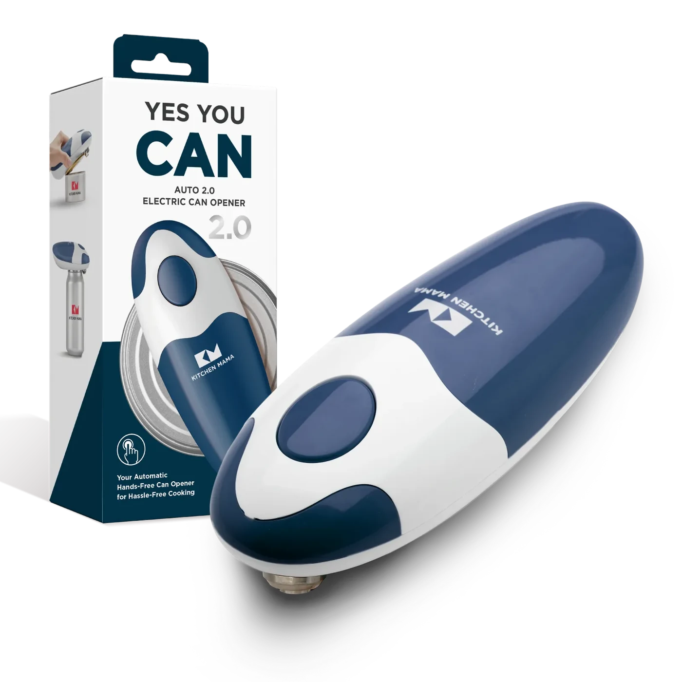 Kitchen Mama Auto 2.0 Electric Can Opener – portable one-button use with limited grip strength
