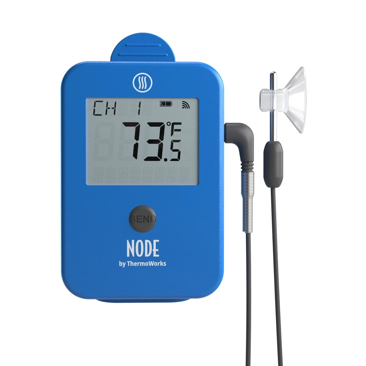 ThermoWorks NODE Wi-Fi Temperature and Temperature/Humidity Monitor – people who want app-based temperature alerts and a history of refrigerator conditions