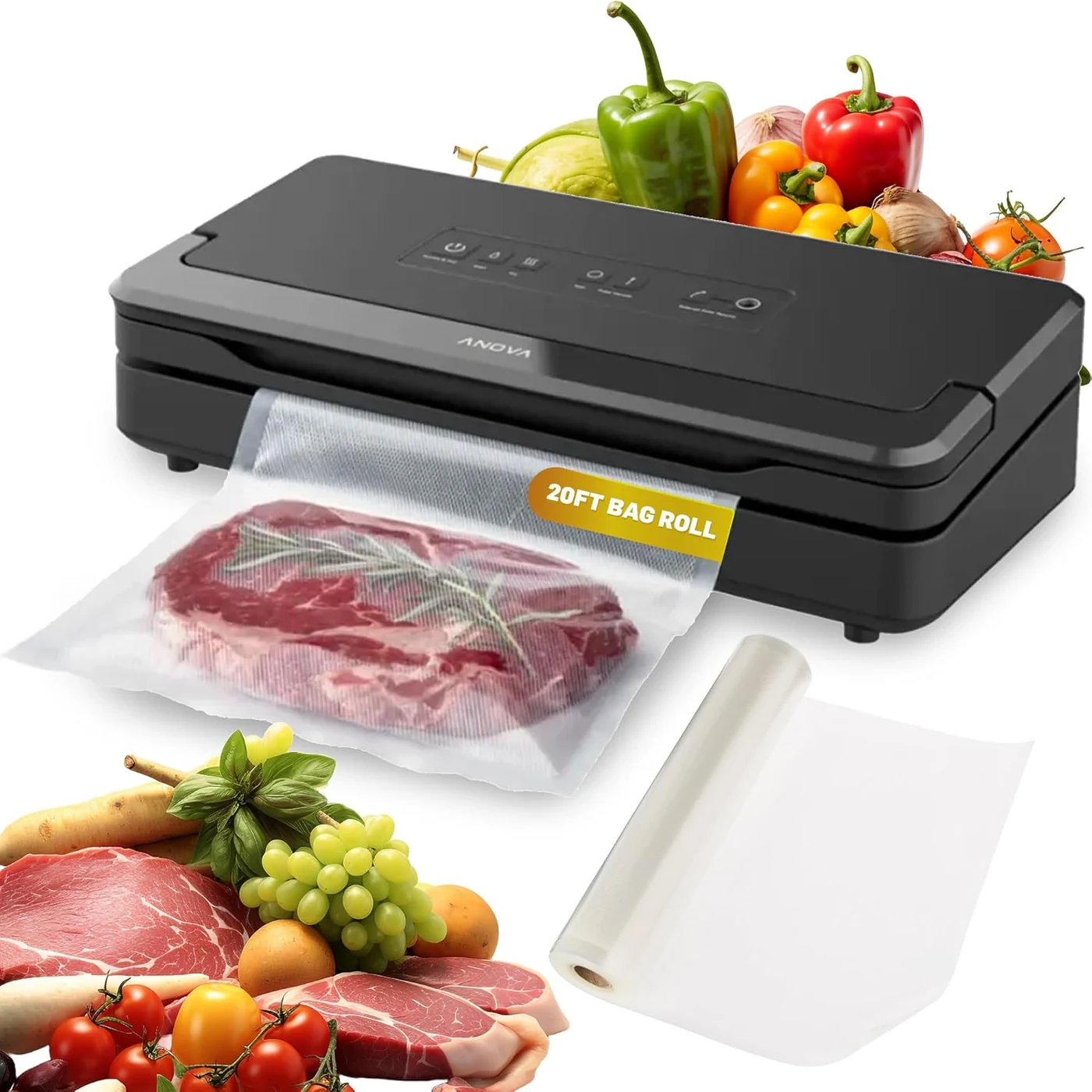 Anova Culinary Precision Vacuum Sealer Pro – buyers who want a bag sealer with an accessory hose for specialized canning jar lids as well as vacuum-ready containers