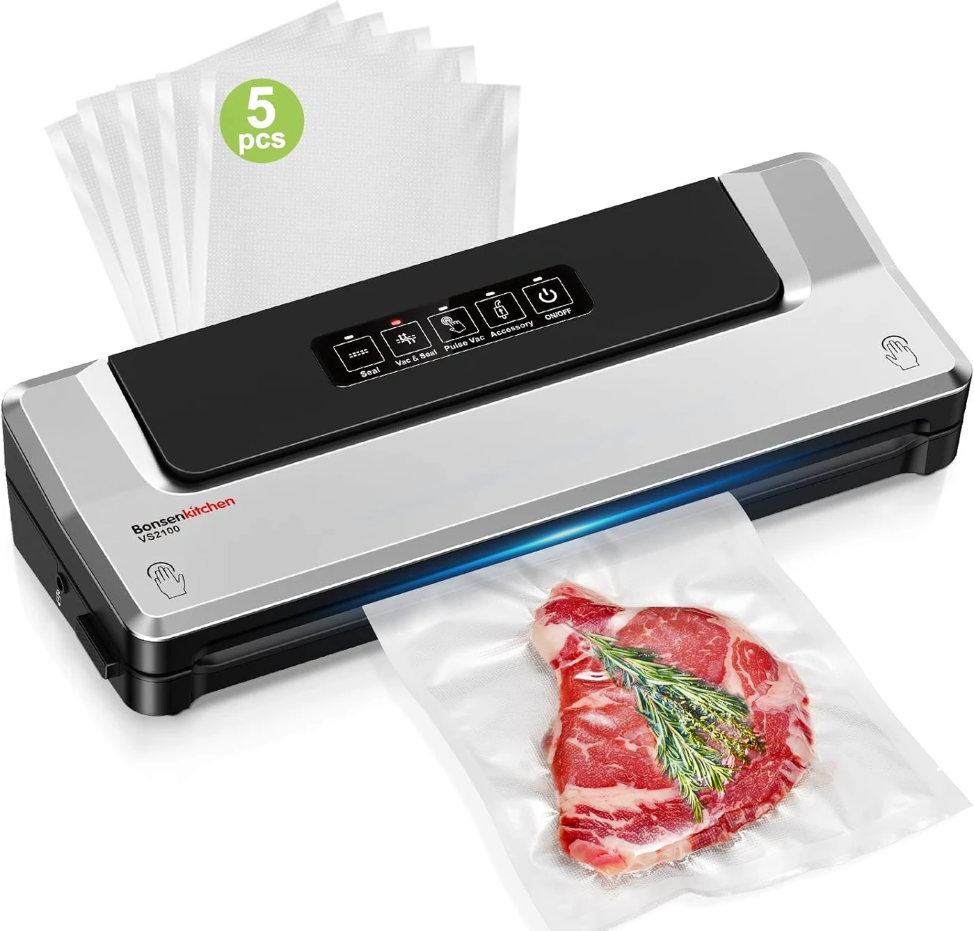 Bonsenkitchen Vacuum Sealer Machine (B0D91CQ69R) – meal preppers who want a compact bag sealer with a dedicated accessory mode for vacuuming jars