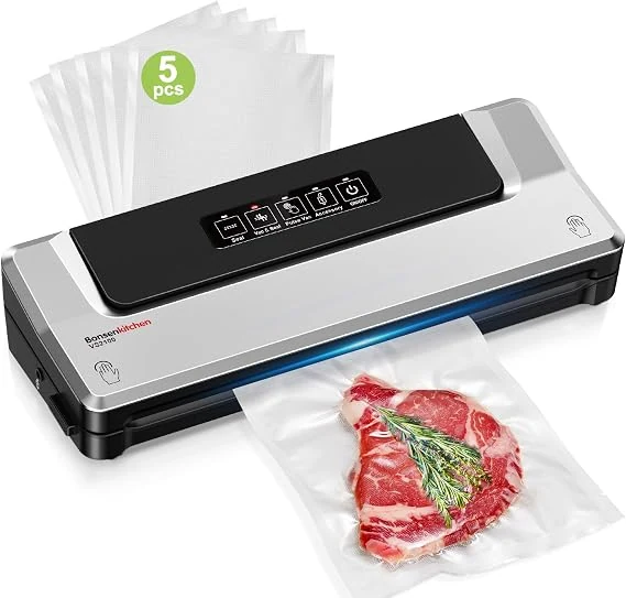 Bonsenkitchen Vacuum Sealer Machine for Meal Prep – value-focused meal preppers who want pulse control for delicate or moist foods and an accessory mode for jars