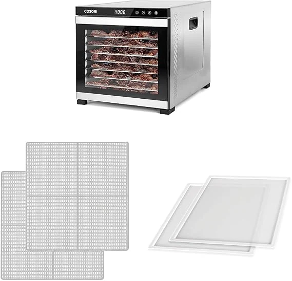 COSORI 10-Tray Stainless Steel Food Dehydrator (CP267-FD) – frequent jerky makers who want to dry larger batches across ten stainless-steel trays