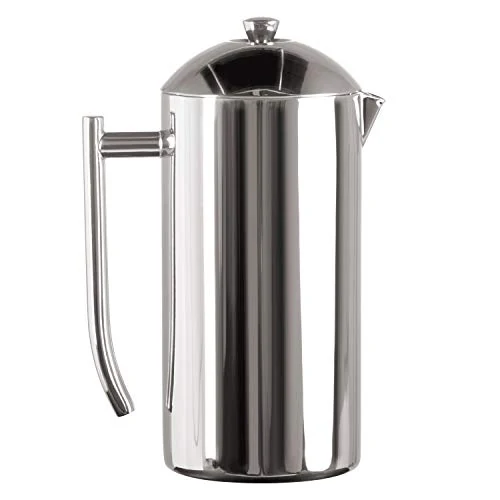 Frieling Double-Walled Stainless Steel French Press, 17 oz – one or two coffee drinkers who want a compact all-stainless-steel press for daily use or travel