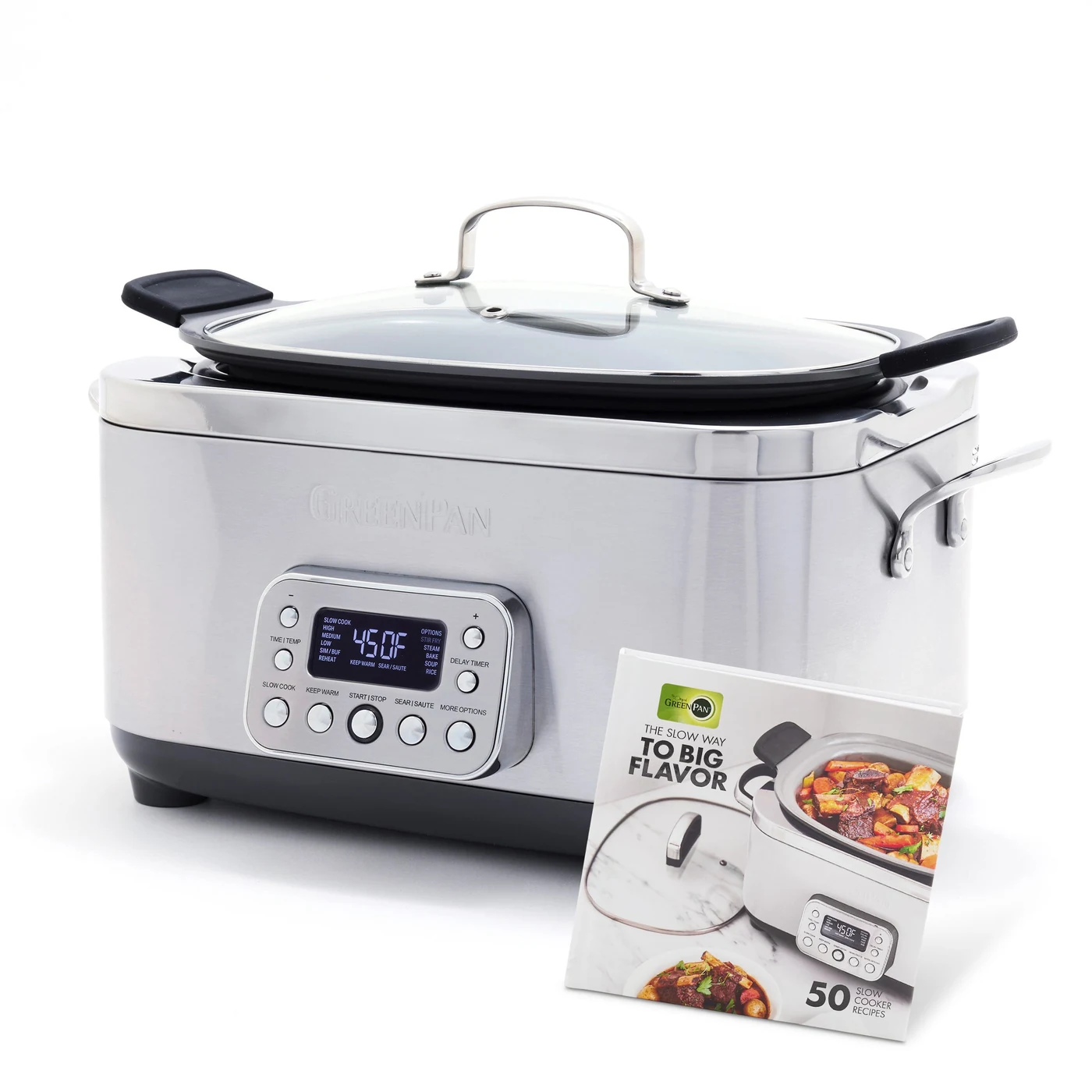 GreenPan Elite 14-in-1 6-Quart Slow Cooker | Premiere Stainless Steel – home cooks who want a versatile 6-quart slow cooker with expanded preset cooking modes