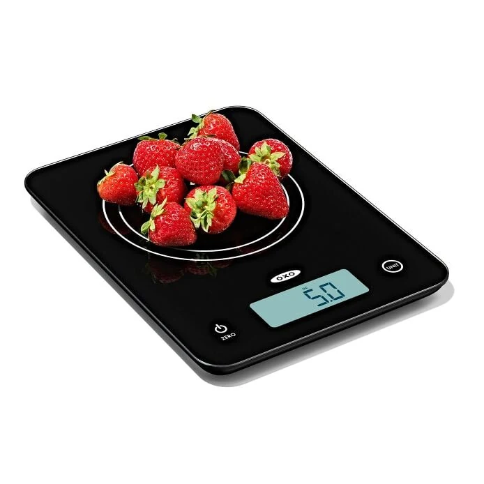 OXO Good Grips 22 lb Everyday Glass Food Scale – meal preppers weighing large batch ingredients, family portions, or a whole turkey